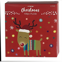 Christmas Puzzle Reindeer Merry and Bright