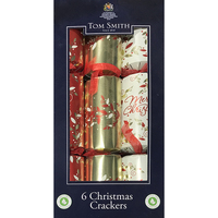Red Gold and White Crackers  in Cube 6pk