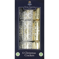 Gold White and Silver Crackers in Cube 6pk