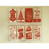 Xmas Red & White Style gift tags
