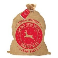 Hessian Santa Sack  "Do Not Open Until Christmas"
