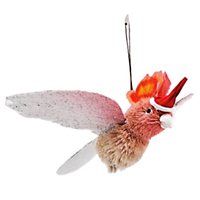 Flying Major Mitchell with Wings Bristle Decoration 13cm