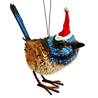 Blue Wren Bristle Decoration