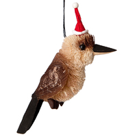 Kookaburra Australian Christmas  Bristle Decoration 9cm