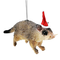 Possum Christmas Bristle Decoration 15cm