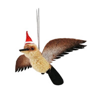 Flying Kookaburra  Christmas Bristle Decoration 18cm