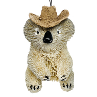 Koala  Bristle Decoration with Akubra Hat  9cm