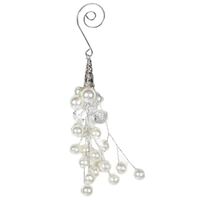 Pearl  and Silver Cluster Hanger 14cm