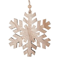 Natural Wood Snowflake  A 12cm