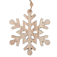 Natural  Wood Snowflake  B 12cm