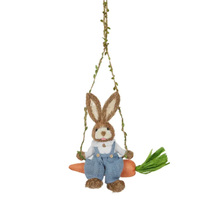 Parker Easter Bunny on Carrot Swing Blue