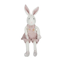 Rudy Fabric Easter Rabbit Pink Overalls