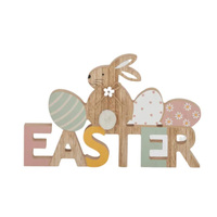 Easter Sign with Bunny and Eggs