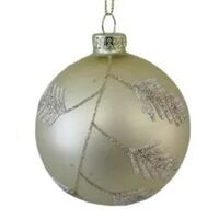 Champagne Leaf 8cm Bauble