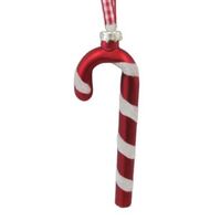 Glass Candy Cane Hanging  Decoration 12cm