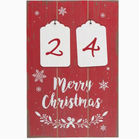 Merry Christmas Hanging Count Down or Up Advent Red