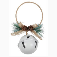 Twine with White Bell and Pine Door Hanger