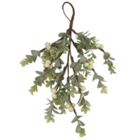 White Berry and Leaf  Hanger or Spray 26cm