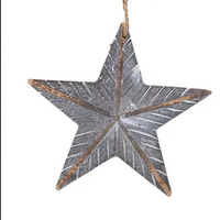 Timber Look Resin Star  Dark 11cm