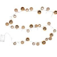 Champagne Bauble LED Garland 180cm