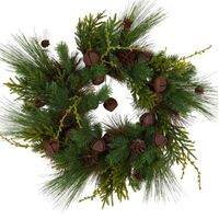 Pine and Rusty Bell Wreath 60cm