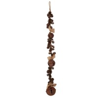 Rusty Bell, Pinecone and Bow Garland 90cm