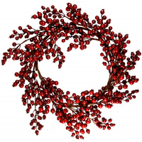 48cm Red Holly Berry Wreath