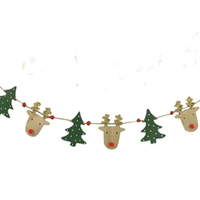 Reindeer  Green Tree Garland 118 x 9 cm