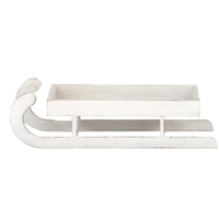 White Sleigh Centrepiece  39x13x11cm