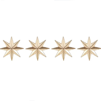 Gold Star Napkin Rings 4pc 
