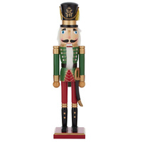 Nutcracker Green Red with Sword 11x50cm