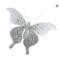 Silver  Butterfly Clip 20 x 14cm