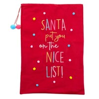 Santa put you on the Nice List Santa Sack