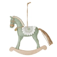 Green Felt Rocking Horse  Hanging Decoration 