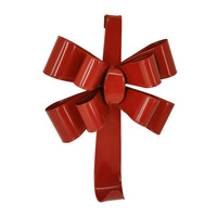 Red Metal Bow Wreath Hanger 32 x 44cm
