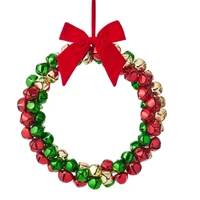 Red Green and Gold Bell Wreath 40cm