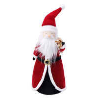 Fabric Santa Tree Topper  20cm H