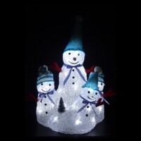Snowman  Family 26.5cm Acrylic LED