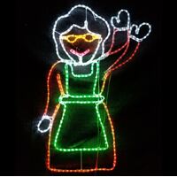Mrs Claus  Rope Light Christmas Display