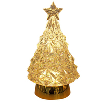 Gold LED Christmas Tree Water Globe