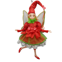 Red and Green Musical Fairy in Red Shoes  45cm