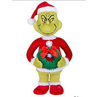  Animated Grinch with Wreath 32cm