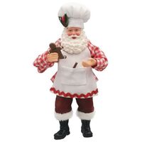 Classic Santa with Gingerbread  Hanging Ornament 16cm