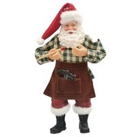 Classic Santa with Paintbrush hanging ornament 16cm