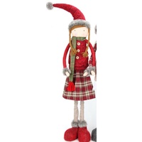 Fabric Girl  Standing Red