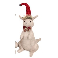 Fabric Standing Kangaroo Male Red