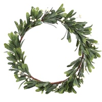 Mistletoe Wreath Natural Forest Green 40cm