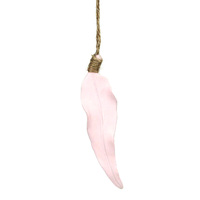 Hanging  Gum Leaf  Pink 9cm