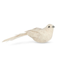 Linen Natural  Bird Clip 10cm