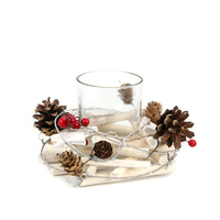 Timber Tealight Holder Alpine Crimson Berry